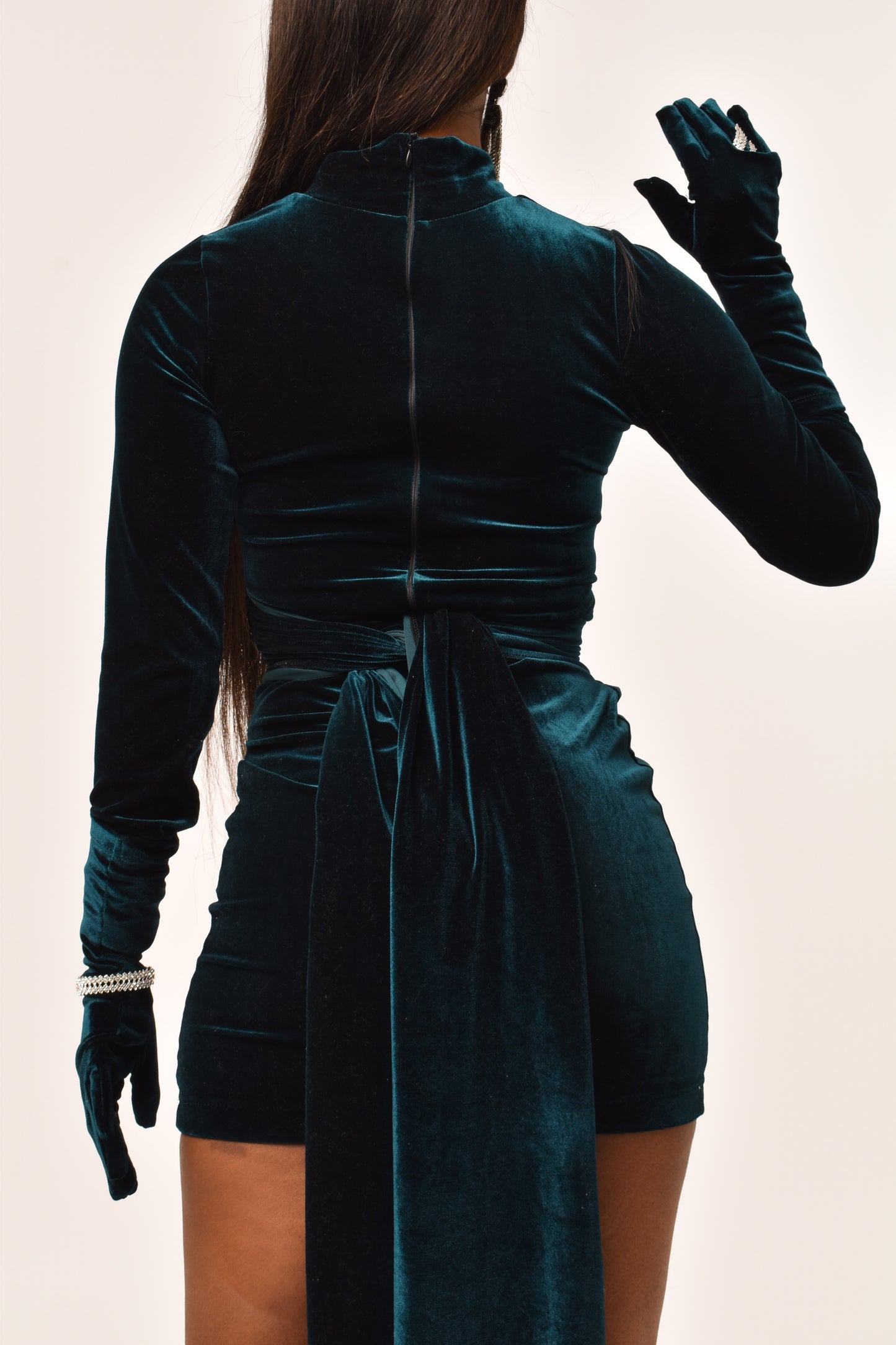 DUCHESS DRESS - DARK EMERALD